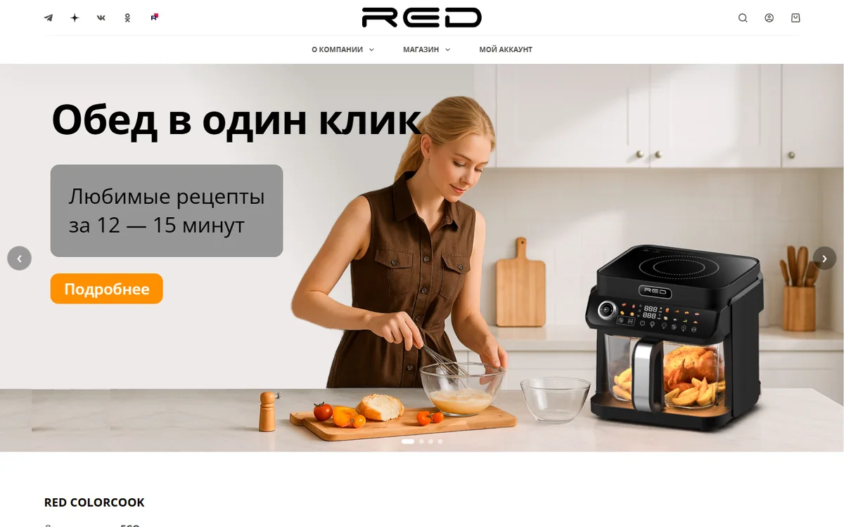 Скриншот SEO-кейса RedTop.ru с коммерческой структурой интернет-магазина техники